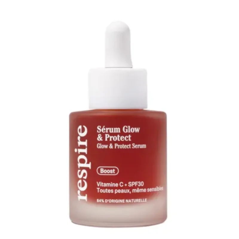 Respire Boost - Sérum Glow & Protect - Visage - Tous Types de Peaux, 30ml