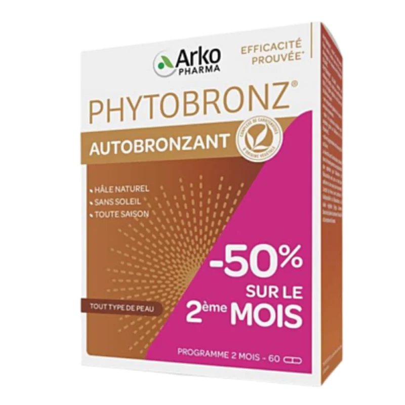 Arkopharma Phytobronz® Autobronzant 60 Gélules 50% sur le 2ème mois