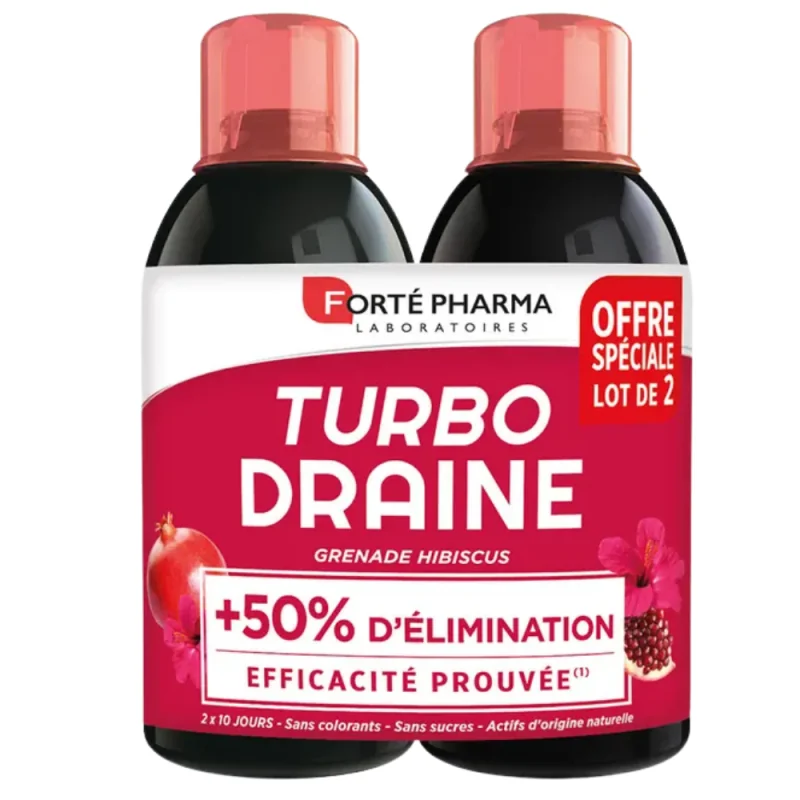 Forté Pharma TurboDraine Grenade Hibiscus 2x500 ml