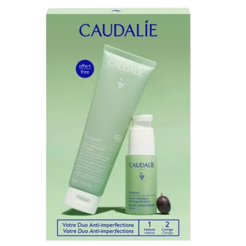 Caudalie Coffret Vinopure – Sérum Salicylique 30 ml + Gelée Nettoyante 150 ml Offerte
