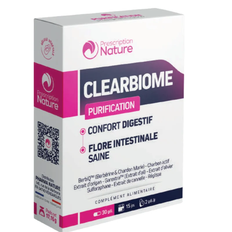 Prescription Nature Clearbiome 30 gélules