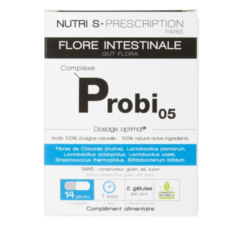 Nutri Prescription Probi05 14 gelules Flore intestinale - 14 gélules