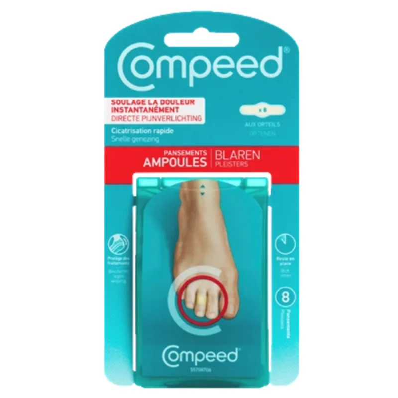 Compeed Ampoule Pansement Ampoule Orteils x8