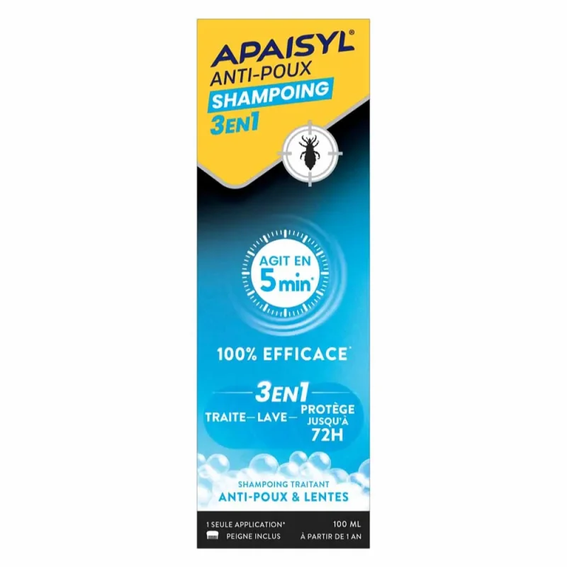 Apaisyl Anti-Poux Shampoing 3 en1 100ml