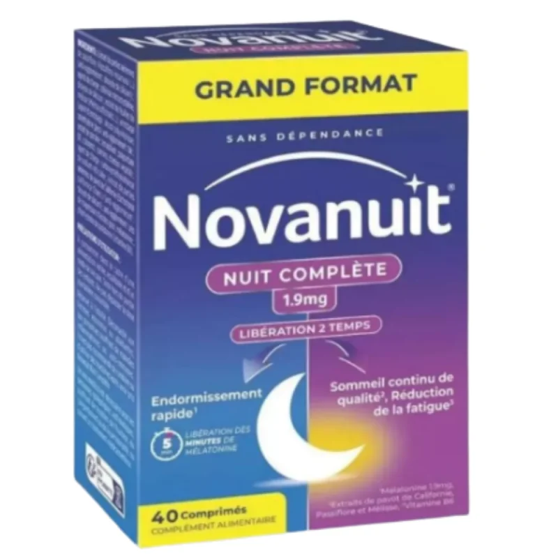 Novanuit – Nuit Complète 1,9 mg Mélatonine 40 comprimés