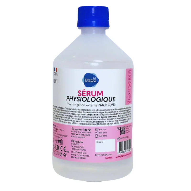 Pharmascience – Sérum Physiologique 500 ml