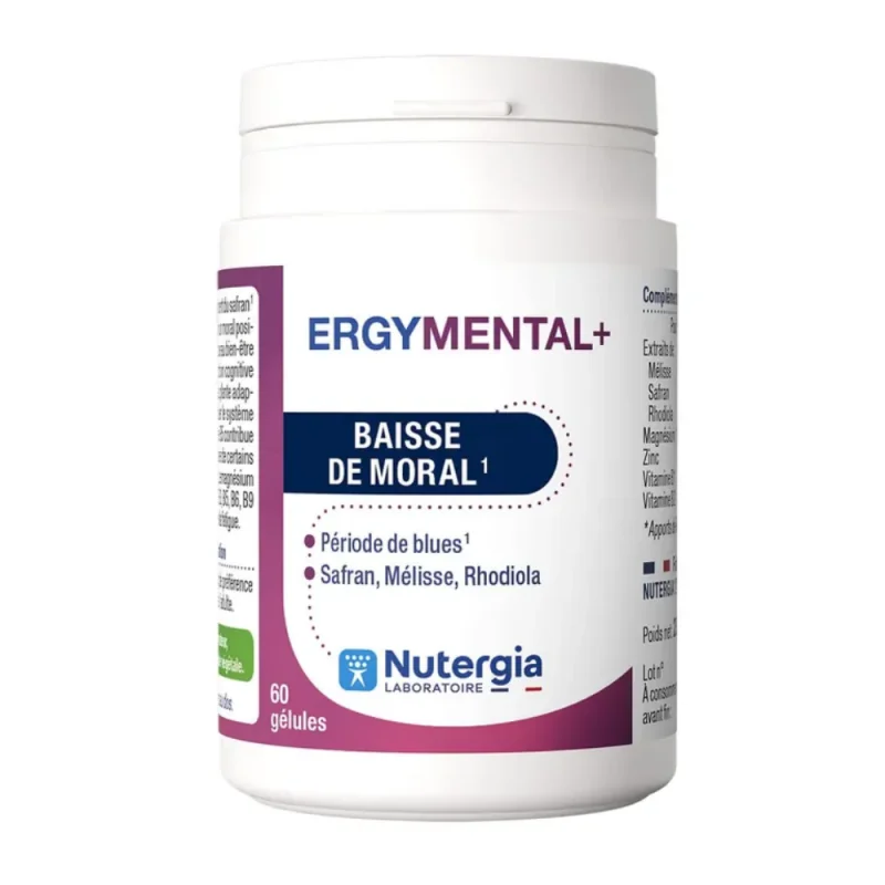 Nutergia ERGYMENTAL + - Baisse de Moral, 60 Gélules