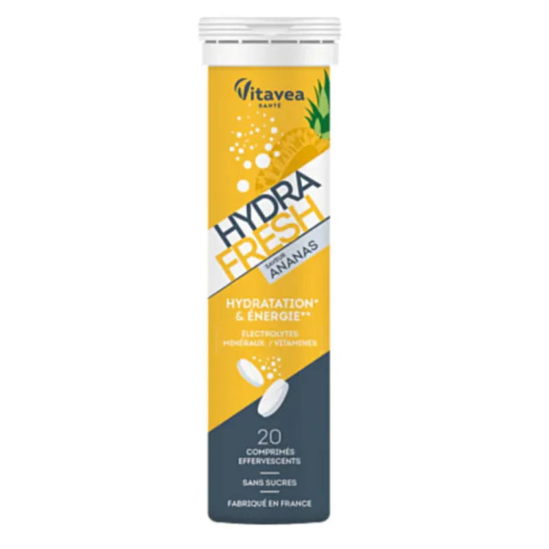 Vitavea Hydra Fresh saveur ananas - tube de 20 comprimés effervescents