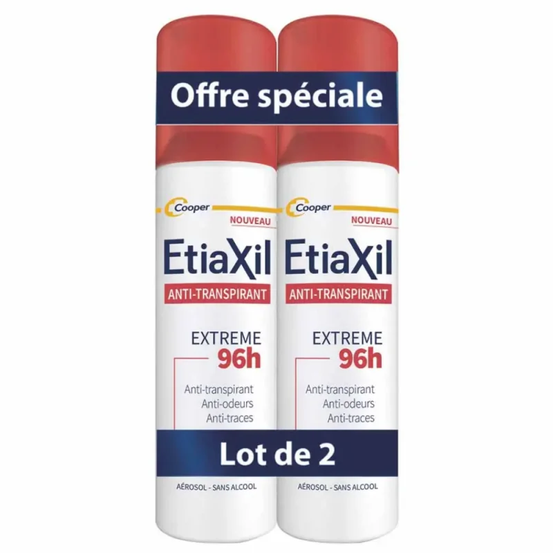 Etiaxil Anti-Transpirant Aérosol Extrême 96h 2x150ml