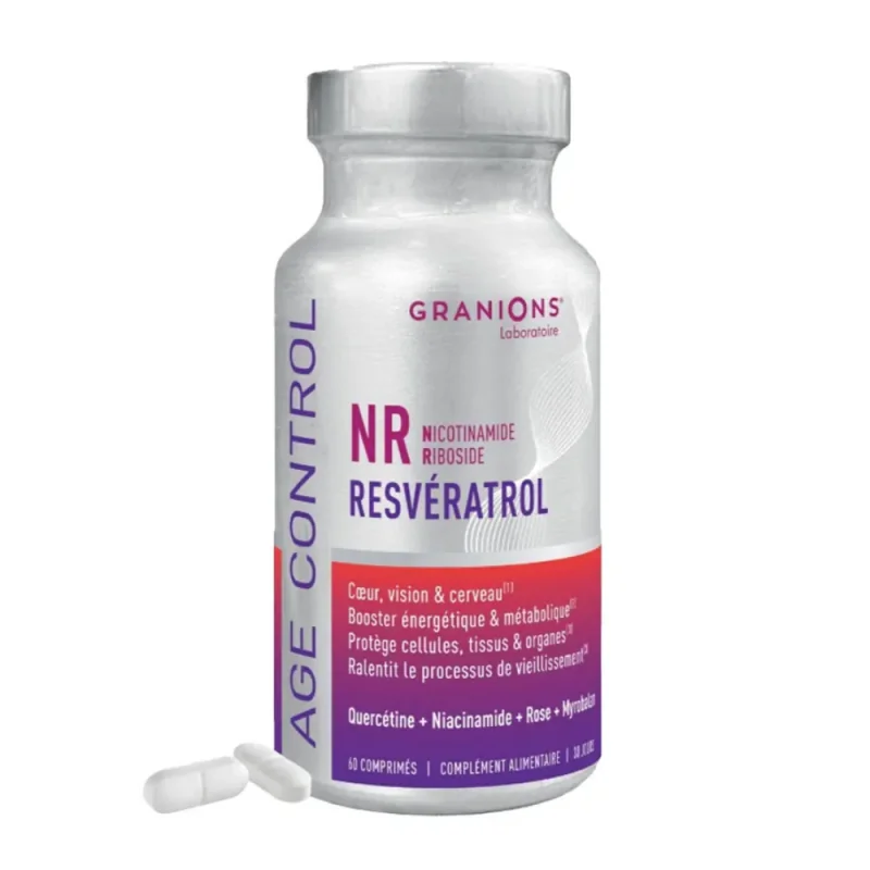 Granions Complexe Age Control NR Resvératrol Niacianamide Riboside 60 comprimés