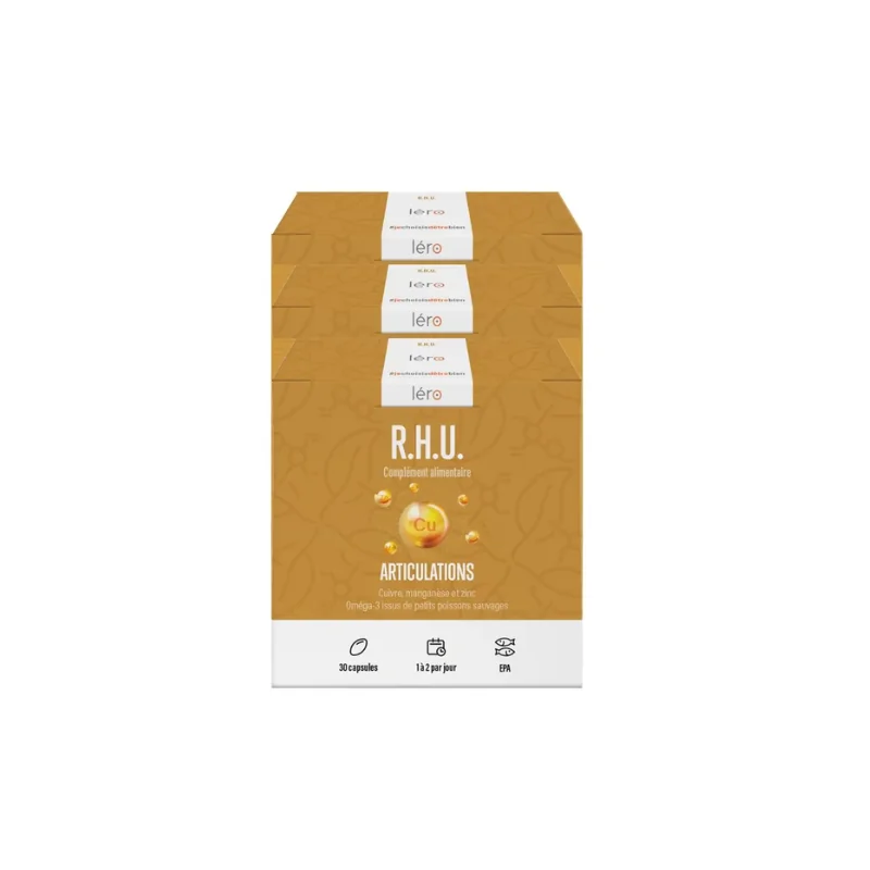 LÉRO RHU Raideur Articulaire, 90 capsules - Lot de 3