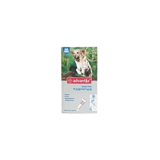 Advantix grand chien 25 à 40 kg 6 pipettes