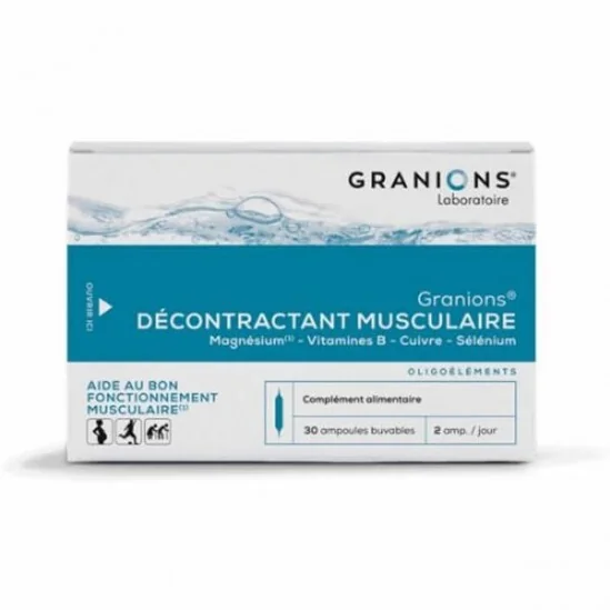 Granion décontractant musculaire 30 ampoules