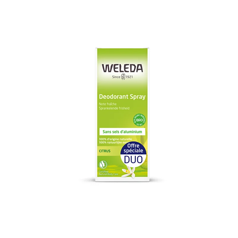 Weleda déodorant citrus lot de 2 x 100ml