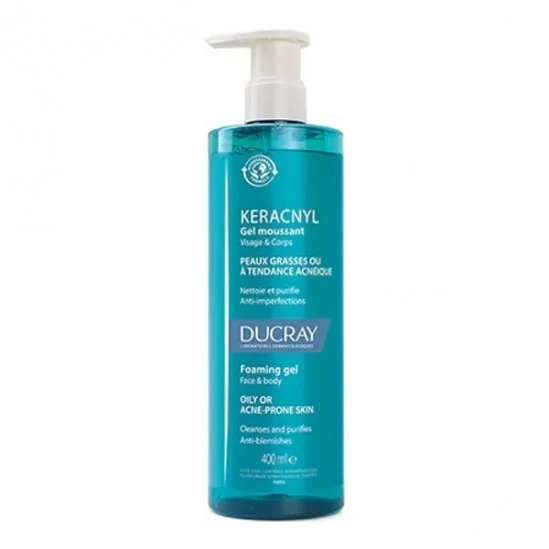 Ducray keracnyl gel moussant visage & corps 400ml