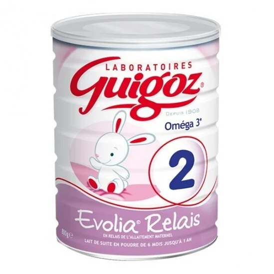 Guigoz evolia relais 2ème âge boite de 800g