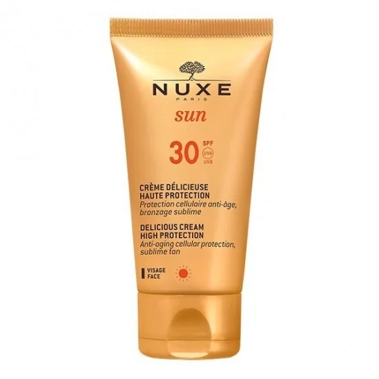 Nuxe sun crème délicieuse visage haute protection spf30 - 50ml