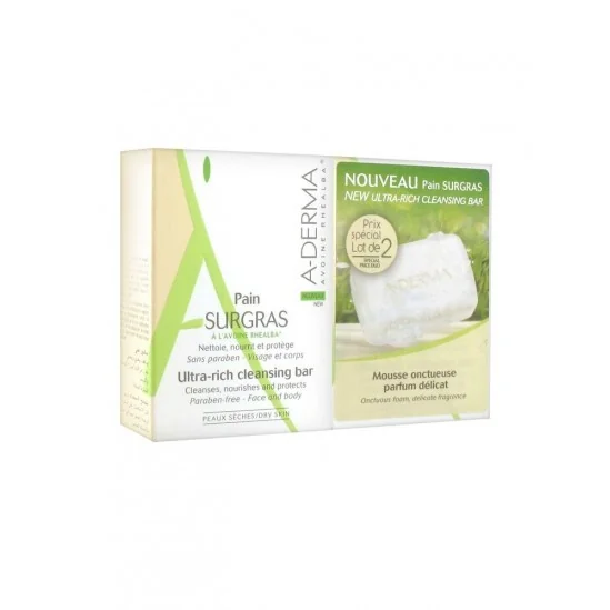 A-Derma pain surgras lot de 2x100g