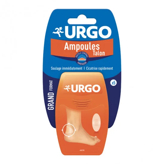 Urgo ampoules traitement talon grand format 5 pièces