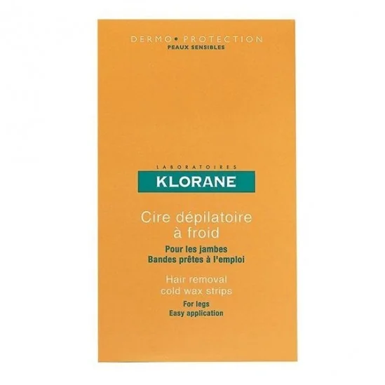 Klorane 6 Doubles Bandes de Cire Froide à l'Amande Douce