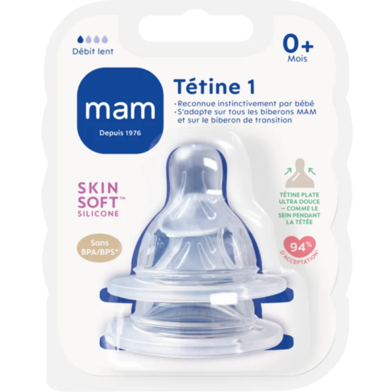 MAM Tétine 1 Débit Lent 0 Mois+ Nouveau-né