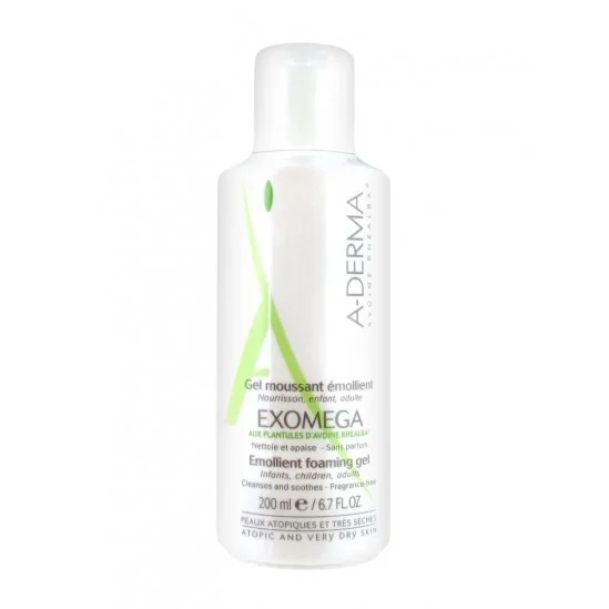 A-Derma Exomega Gel Moussant Emollient 200 ml
