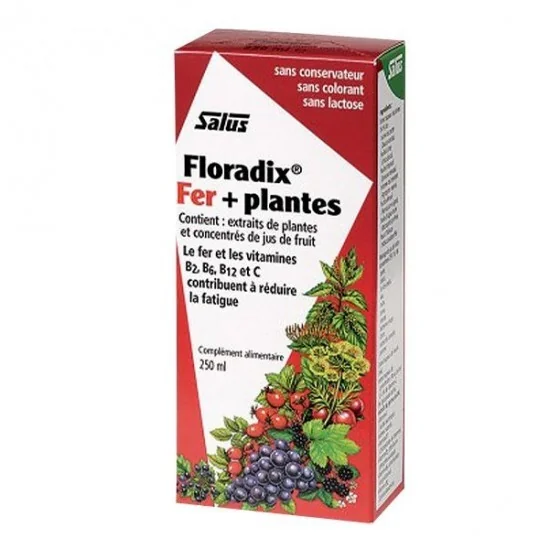 Salus floradix boisson fer + plantes 250ml