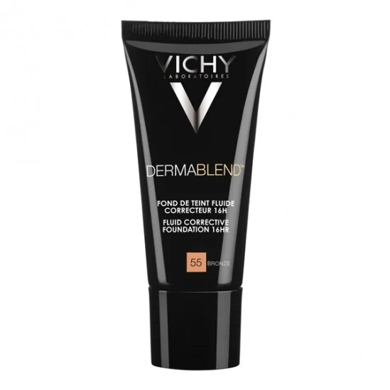 Vichy Dermablend Fond de teint fluide correcteur Tube 30ml - Teinte 55 BRONZE