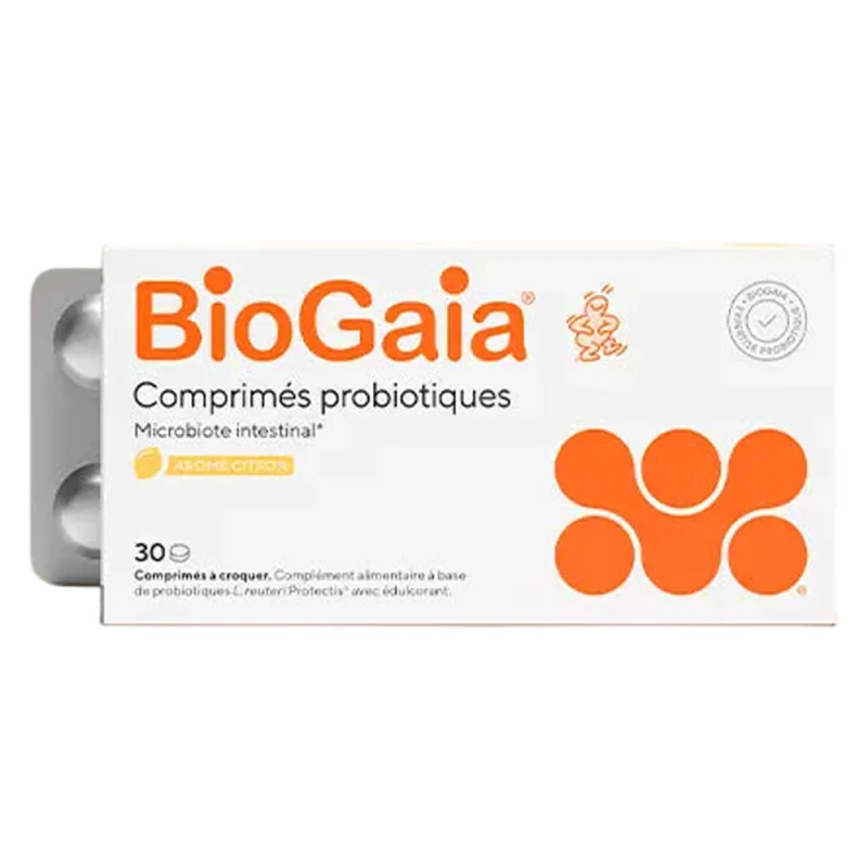 BioGaia 30 comprimés probiotiques à croquer arôme citron