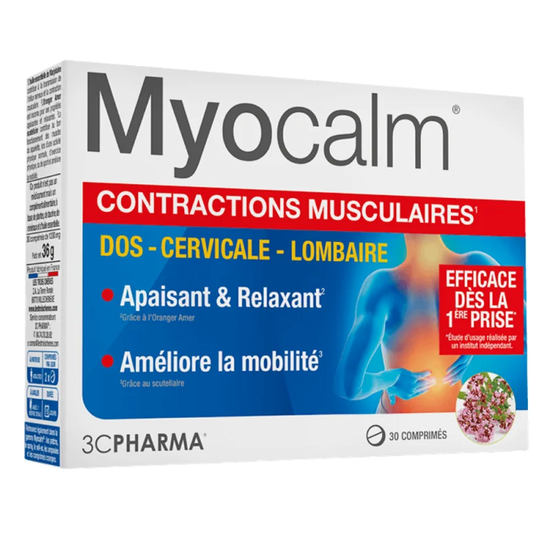 3C Pharma Myocalm Contractions Musculaires 30 Comprimés