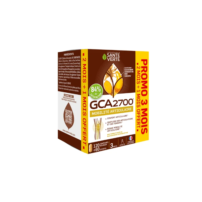 SANTE VERTE GCA 2700 ARTICULAIRE 120 COMPRIMES + 60 COMPRIMES