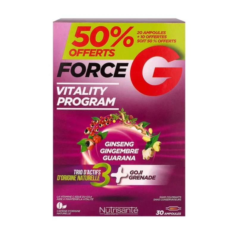Nutrisanté force G antioxydant 20 ampoules
