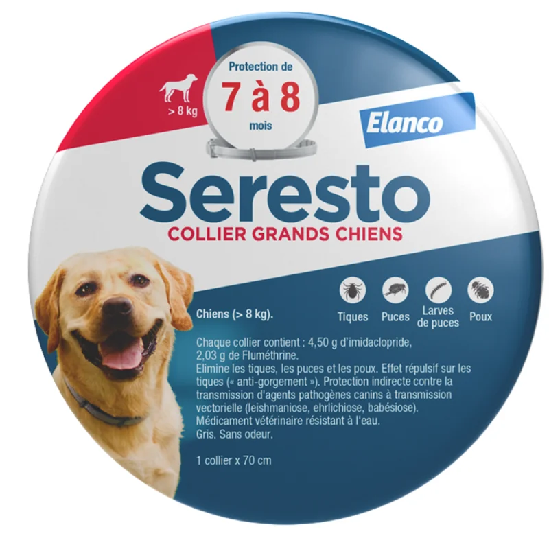 Seresto Collier Antiparasitaire Grands Chiens