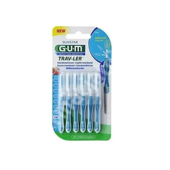 Gum Brossettes Interdentaires 1614 Trav-Ler 1.6mm X6