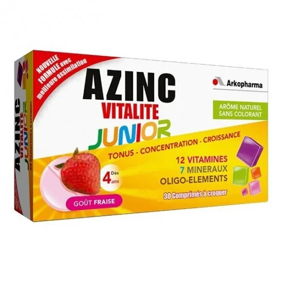 Arkopharma azinc vitalité junior gout fraise 30 capsules