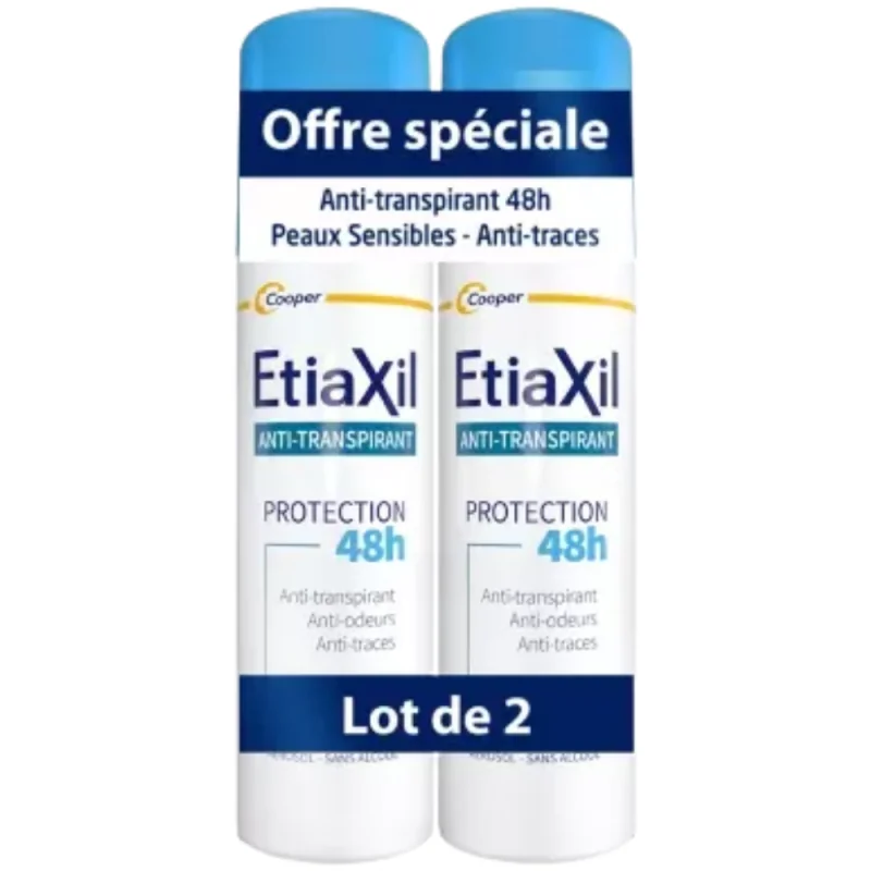 Etiaxil déodorant anti-transpirant 48h aérosol 2x150ml