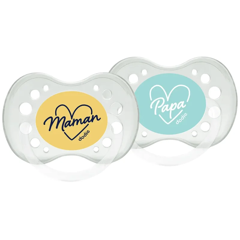 Dodie Sucettes Anatomiques +18mois x2 - Motifs Aléatoires
