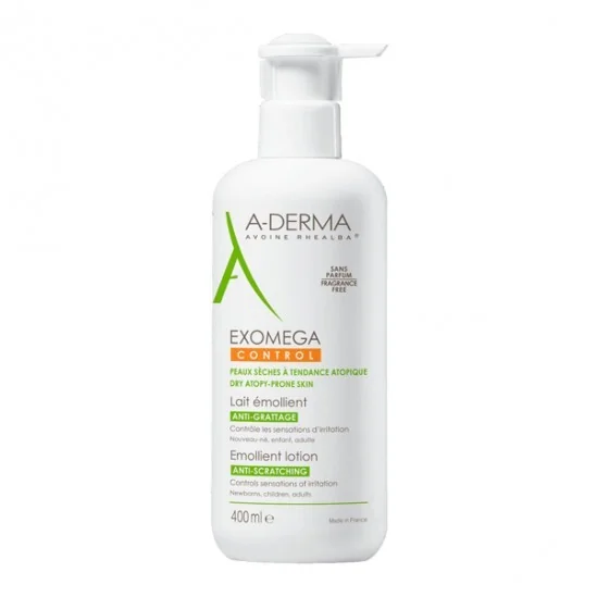 A-derma exomega control lait émollient anti-grattage 400ml
