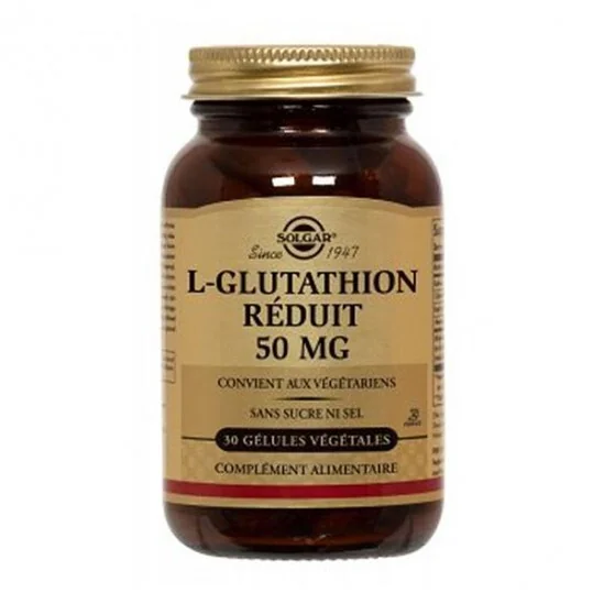Solgar l-glutathion réduit 50mg 30 gélules végétales