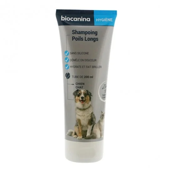 Biocanina hygiène shampoing poils longs chien et chat 200ml