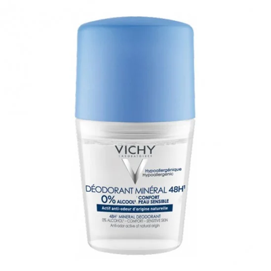 Vichy Déodorant minéral 48H roll-on peau sensible 50ml