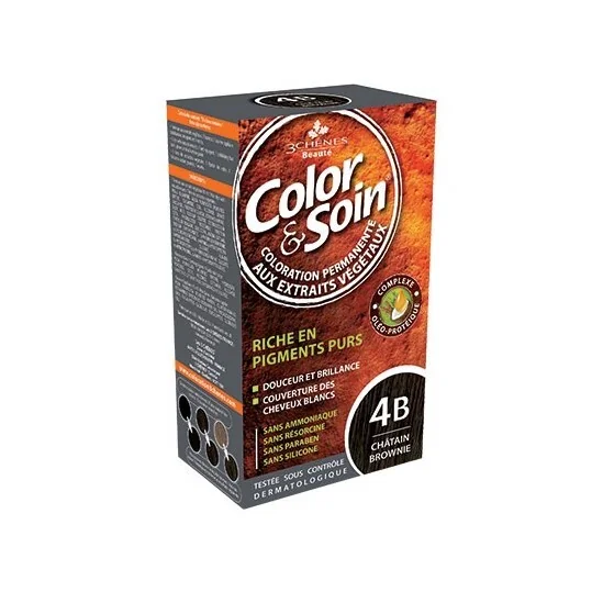 Les 3 chênes color & soin coloration bruns & marrons châtain brownie 4B 135ml