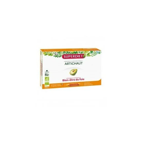 Superdiet Artichaut bio  20 ampoules 300ml