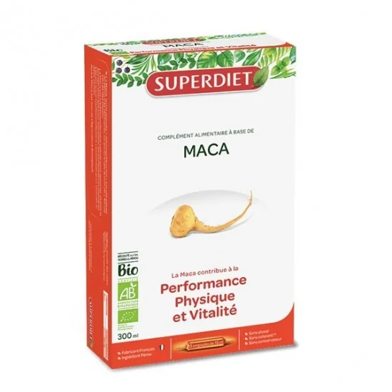 Superdiet maca bio 20 ampoules 15ml