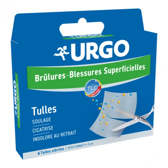 Urgo brûlures 6 tulles stériles petit format 5x5cm