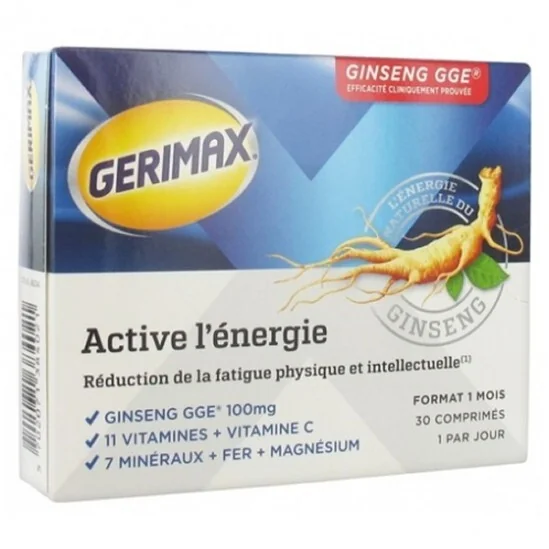 Gerimax active l’énergie 30 comprimés