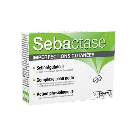 3 Chênes sébactase imperfections cutanées 30 comprimés
