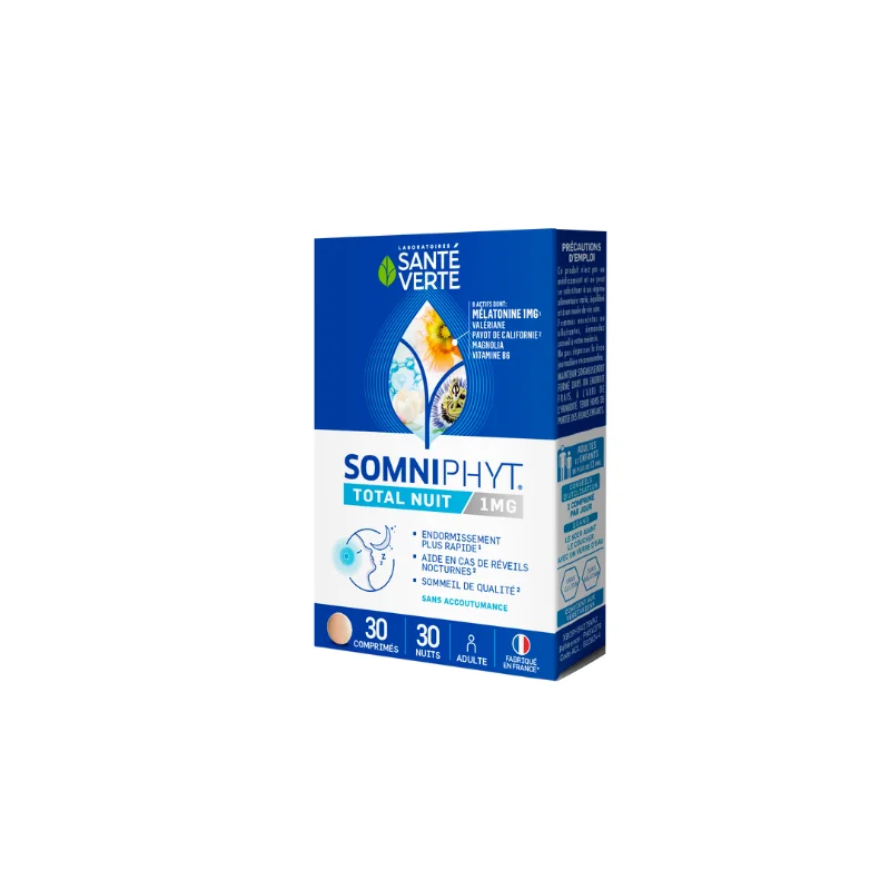Santé verte somniphyt total nuit 1mg 30 comprimés