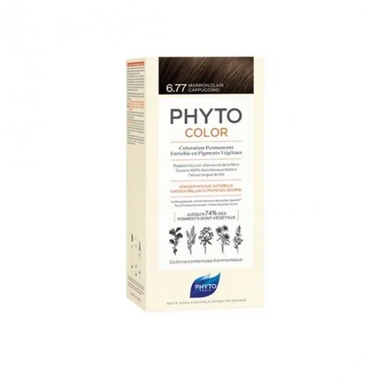 Phytocolor 6.77 marron clair cappuccino coloration permanente