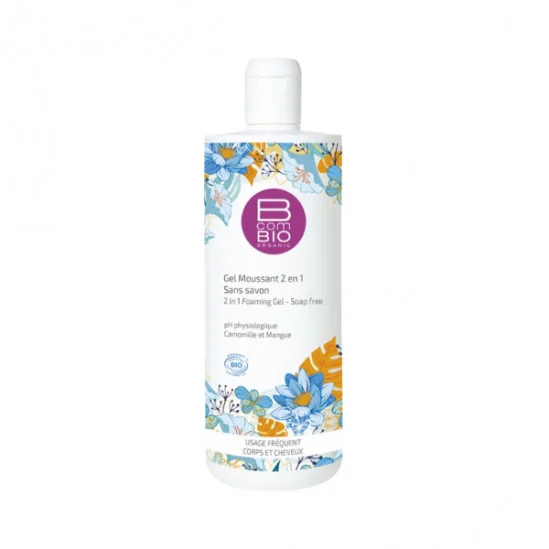 B com bio gel moussant 2 en 1 sans savon 500ml